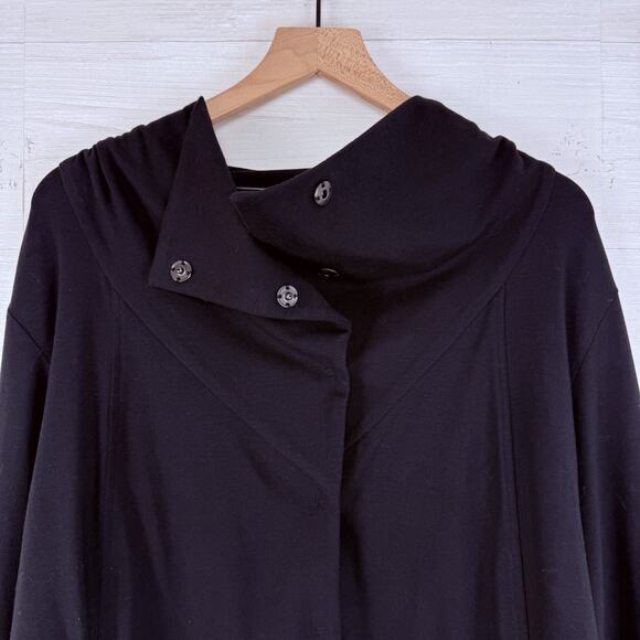 Eileen Fisher High Collar Jacket Size 2X Black Organic Cotton Classic Mature NWT - Picture 3 of 16